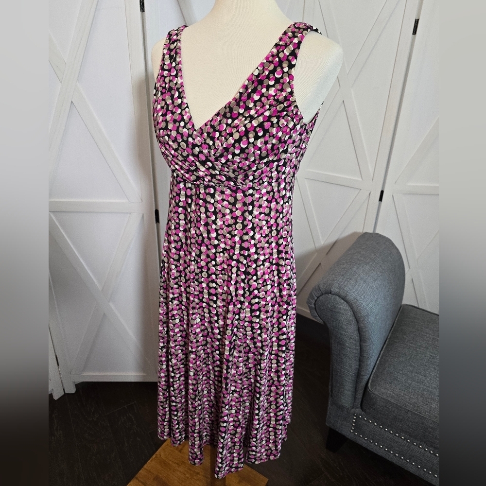Jones Wear Fit & Flare Sleeveless Midi Dress